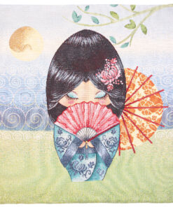 Poszewka gobelinowa Japonka Zielona