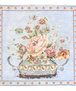 Poszewka gobelinowa Róże jasnoniebieski