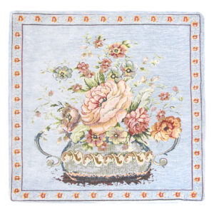 Poszewka gobelinowa Róże jasnoniebieski