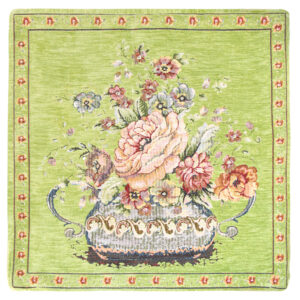 Poszewka gobelinowa Róże jasnozielony