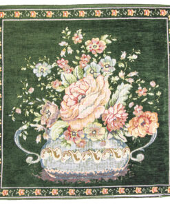 Poszewka gobelinowa Róże kolor zielony