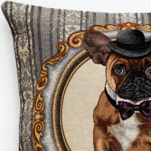 Poszewka gobelinowa Buldog Gentelman