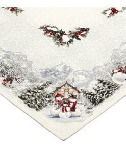 Alternative view of Serweta gobelinowa Biała zima 98cm x 98cm