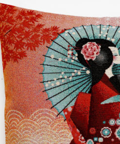 Poszewka gobelinowa Japonka Czerwona