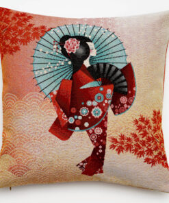 Poszewka gobelinowa Japonka Czerwona