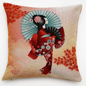 Poszewka gobelinowa Japonka Czerwona