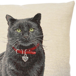 Poszewka gobelinowa Czarny kot