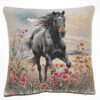 Poszewka gobelinowa czarny koń