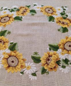 Obrus gobelinowy słoneczniki retro