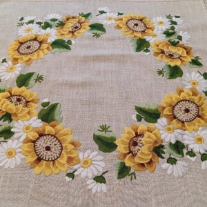 Obrus gobelinowy słoneczniki retro