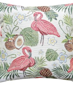Poszewka gobelinowa Flamingi ecru