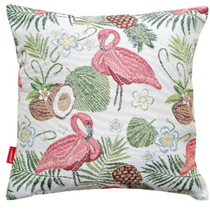 Poszewka gobelinowa Flamingi ecru