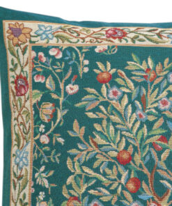 Poszewka gobelinowa Rajskie drzewo kolor turkus