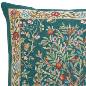 Poszewka gobelinowa Rajskie drzewo kolor turkus