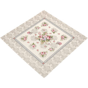 Serweta gobelinowa Róża beżowa 98cm x 98cm