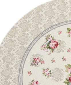 Alternative view of Obrus gobelinowy Róża beżowa Fi 140cm