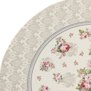 Alternative view of Obrus gobelinowy Róża beżowa Fi 140cm