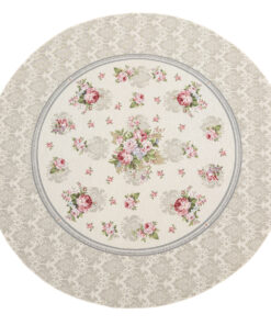 Obrus gobelinowy Róża beżowa Fi 140cm
