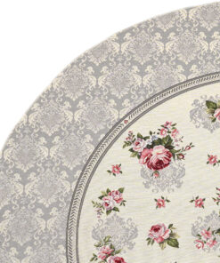 Alternative view of Obrus gobelinowy Róża szara Fi 140cm