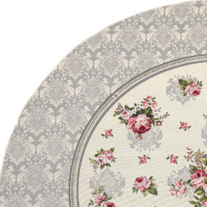 Alternative view of Obrus gobelinowy Róża szara Fi 140cm