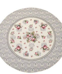 Obrus gobelinowy Róża szara Fi 140cm