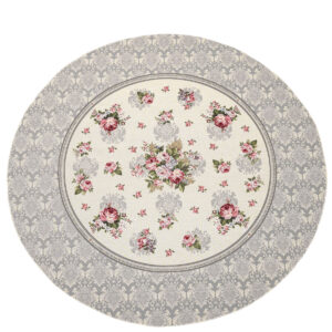 Obrus gobelinowy Róża szara Fi 140cm