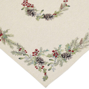 Bieżnik gobelinowy Wianek zielony 142cm x 42cm